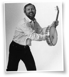 mills juggling a banjo (20k jpg)